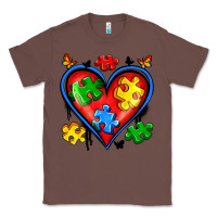Chestnut autism heart Classic Tee - Artiststas