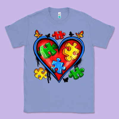 Autism Heart Classic Tee Designed By Artiststas