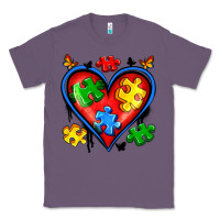 Lavender autism heart Classic Tee - Artiststas