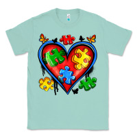 Seafoam autism heart Classic Tee - Artiststas
