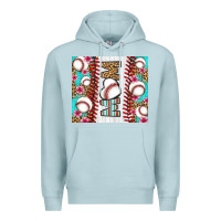 Blue Mist baseball mom Premium Hoodie - LillyAllenDesigns