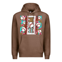 Chestnut baseball mom Premium Hoodie - LillyAllenDesigns