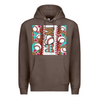 Coffee baseball mom Premium Hoodie - LillyAllenDesigns