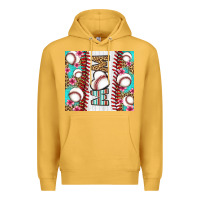 Mustard baseball mom Premium Hoodie - LillyAllenDesigns