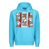 Ocean Blue baseball mom Premium Hoodie - LillyAllenDesigns