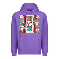 Purple baseball mom Premium Hoodie - LillyAllenDesigns