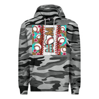 Slate Camo baseball mom Premium Hoodie - LillyAllenDesigns