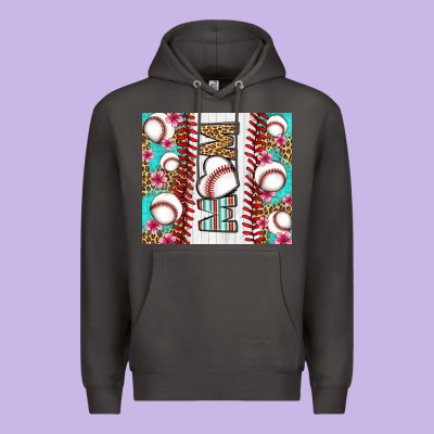 Baseball Mom Premium Hoodie Designed By Lillyallendesigns