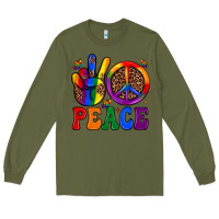 Army Green peace Long Sleeve Tee - JahusDesignShop