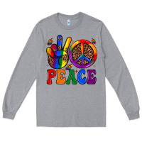 Heather Grey peace Long Sleeve Tee - JahusDesignShop