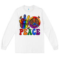 White peace Long Sleeve Tee - JahusDesignShop