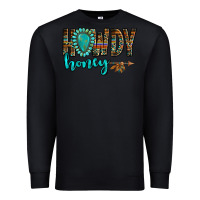 Black western howdy honey arrow gemstone Premium Sweatshirt - NancyCooperArtShop