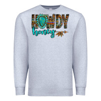 Heather Grey western howdy honey arrow gemstone Premium Sweatshirt - NancyCooperArtShop