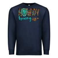 Navy western howdy honey arrow gemstone Premium Sweatshirt - NancyCooperArtShop