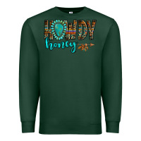 Sports Green western howdy honey arrow gemstone Premium Sweatshirt - NancyCooperArtShop