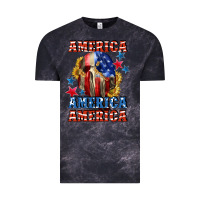 Cloud Black America skeleton 4th of july Vintage Tee - CowGirlArtShop