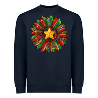 Navy christmas sunflower Heavyweight Sweatshirt - RanaPortraitStore