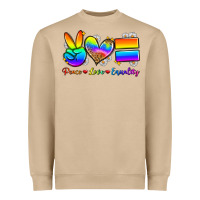 Mushroom peace love equality Heavyweight Sweatshirt - Zillion Design Studio