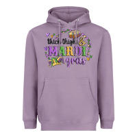 Lavender thick thighs mardi gras Heavyweight Hoodie - MaliasSmallBusiness