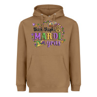 Toasted Coconut thick thighs mardi gras Heavyweight Hoodie - MaliasSmallBusiness