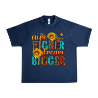 Navy aim higher dream bigger Urban Heavy Tee - HRA Design Shop