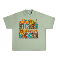 Oil Green aim higher dream bigger Urban Heavy Tee - HRA Design Shop