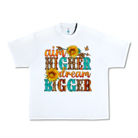 White aim higher dream bigger Urban Heavy Tee - HRA Design Shop