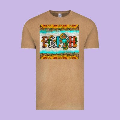Faith Cross And Sunflower Tumbler Vintage Tee Designed By Hra Design Shop