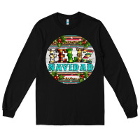 Black Christmas feliz navidad Long Sleeve Tee - Artiststas