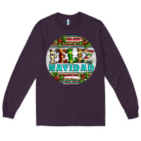Plum Christmas feliz navidad Long Sleeve Tee - Artiststas