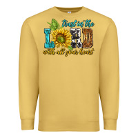 Antique Gold trust in the lord with all your heart Premium Sweatshirt - NancyCooperArtShop