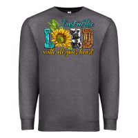 Charcoal Heather trust in the lord with all your heart Premium Sweatshirt - NancyCooperArtShop