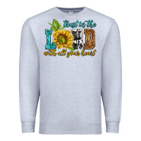 Heather Grey trust in the lord with all your heart Premium Sweatshirt - NancyCooperArtShop