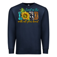 Navy trust in the lord with all your heart Premium Sweatshirt - NancyCooperArtShop