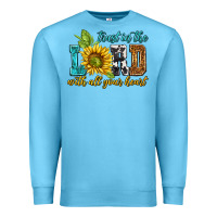 Ocean Blue trust in the lord with all your heart Premium Sweatshirt - NancyCooperArtShop