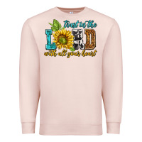 Pale Pink trust in the lord with all your heart Premium Sweatshirt - NancyCooperArtShop