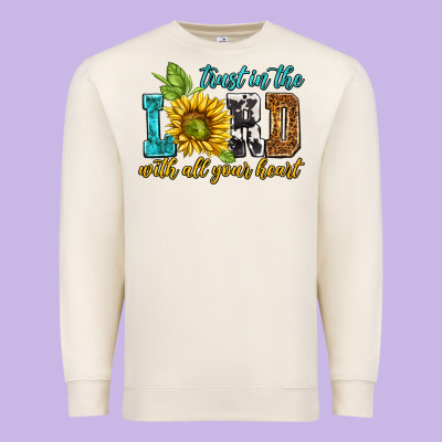 Trust In The Lord With All Your Heart Premium Sweatshirt Designed By Nancycooperartshop