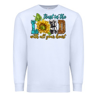 White trust in the lord with all your heart Premium Sweatshirt - NancyCooperArtShop
