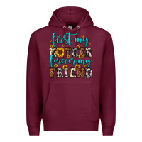 Burgundy name mother and friend tribute design Premium Hoodie - LillyAllenDesigns