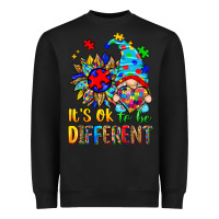 Black it's ok to be different autism gnome Heavyweight Sweatshirt - Zillion Design Studio