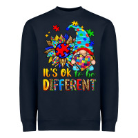 Navy it's ok to be different autism gnome Heavyweight Sweatshirt - Zillion Design Studio