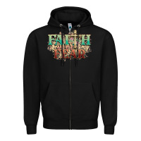 Black faith over fear cross Zipper Hoodie - NancyCooperArtShop