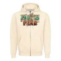 Sandshell faith over fear cross Zipper Hoodie - NancyCooperArtShop