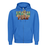 True Royal faith over fear cross Zipper Hoodie - NancyCooperArtShop