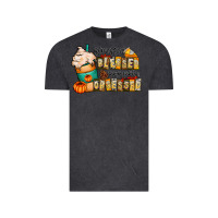Vintage Black stressed blessed pumpkin obsessed Vintage Tee - CowhideDigitalArt