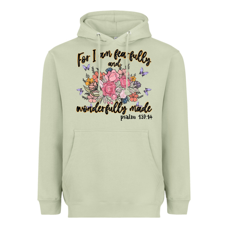 For I Am Fearfully And Wonderfully Made Heavyweight Hoodie by MaliasSmallBusiness | Teevron