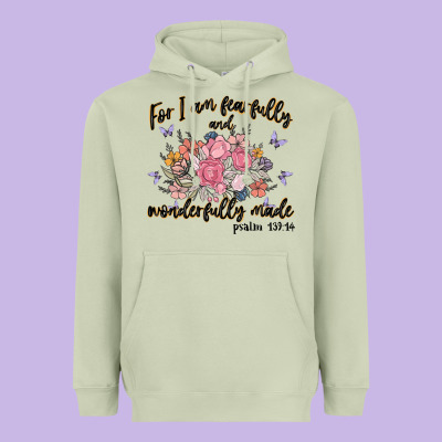 For I Am Fearfully And Wonderfully Made Heavyweight Hoodie Designed By Maliassmallbusiness