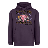 Plum for i am fearfully and wonderfully made Heavyweight Hoodie - MaliasSmallBusiness
