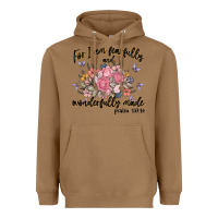 Toasted Coconut for i am fearfully and wonderfully made Heavyweight Hoodie - MaliasSmallBusiness