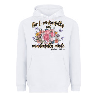 White for i am fearfully and wonderfully made Heavyweight Hoodie - MaliasSmallBusiness